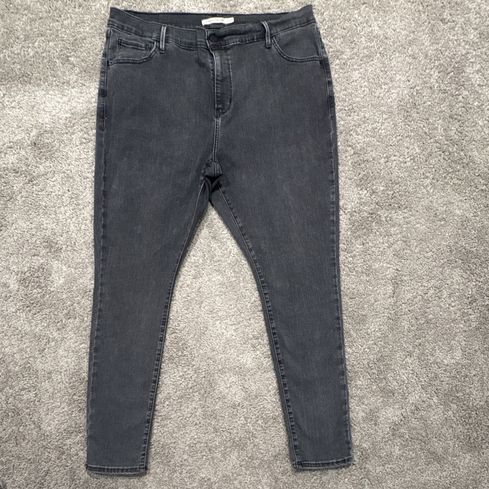 Women's Levi's Gray Denim Dark Wash‎ Super Skinny Jeans High Rise Stretch 20W
